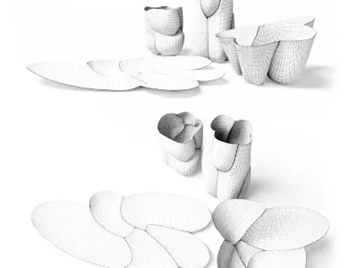 Cloud Vases collection by Tom Dixon 3D model