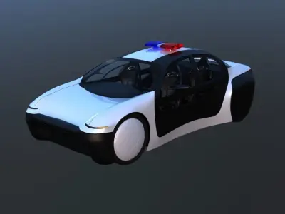 Futuristic Police Car 3D model