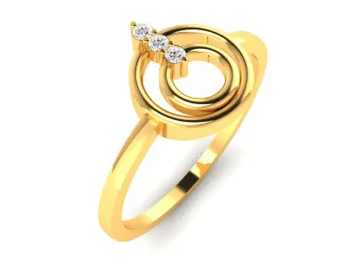 Solitaire Women Engagement Wedding Ring 3dm STL FBX OBJ Render 3D print model