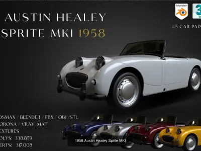 6 models  cars  collection  3D Model Pack