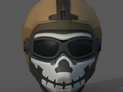 Helmet scifi military combat soldier cyborg armor hats  Low-poly 3D model
