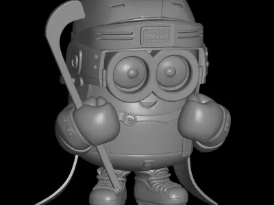ice hockey player minion 3D print model
