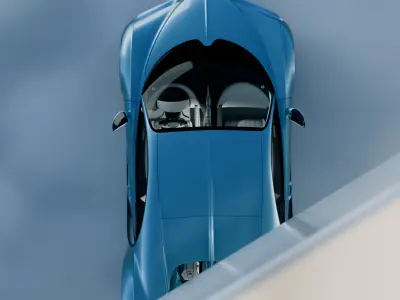 Bugatti Chiron with Scene 3D model