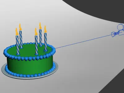 Birthday cake 02 3D model