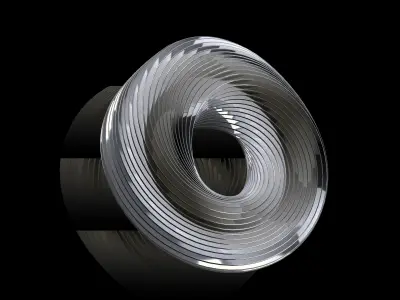 thorusdeep spiral glass sculpture 3D print model