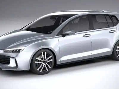 Generic Hatchback V1 2022 Low Poly 3D model