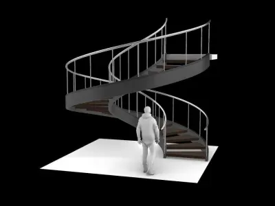 Spiral Staircase v1 Architectural Stairs 360 3D model