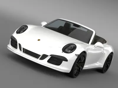 Porsche 911 Carrera 4 GTS Cabriolet 991 2015 3D model