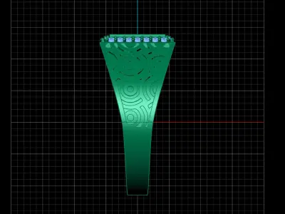 Print Ready STL 3DM  Gents Rings Diamond Men Ring  3D print model 143