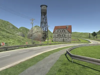 Overland Racing Track Low-poly 3D model