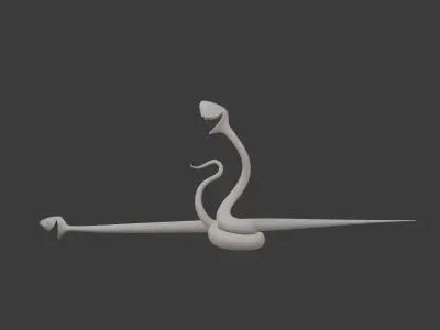 Snake cartoon 02 3D model