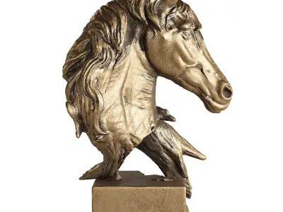 horse statue 4 3D model