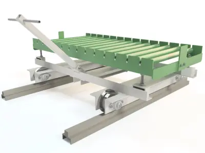 Track transfer train Low-poly 3D model