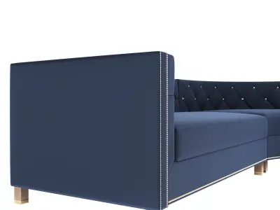 Hollywood Curved Sectional 3D model