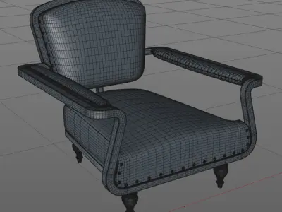 Serenite Luxury Armchair Paris collection Free 3D model