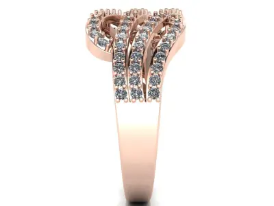 Jewelry Diamond Ring 3D Print Model 3D print model 16
