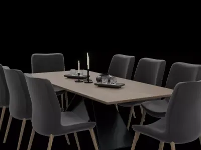 Table Set 3D model