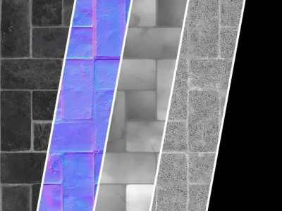 Stone Wall Materials 48- Sbsar Pbr 4k Seamless Texture