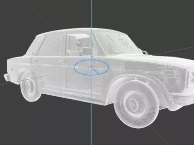 Lada Samara Original Beige 3D Model 3D model