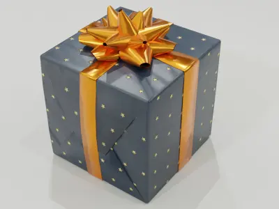 Gift boxes - 3D Low-poly 3D model