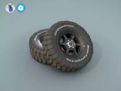 BFGoodrich wheels for car Low-poly 3D model
