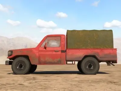 Toyota land cruiser truck 3D model