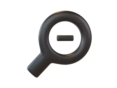 Zoom Out Symbol v1 001 Low-poly 3D model