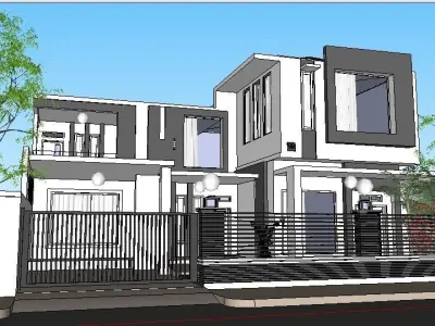 Modern house 3D model