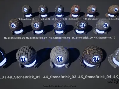 Optimized Stone Brick World Aligned Materials 3D model