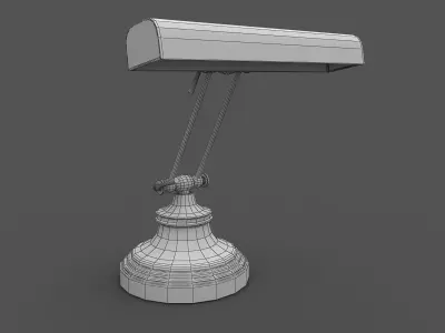 Piano desk lamp 3D model