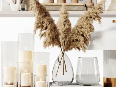 Decorative Set 243 Low-poly 3D model