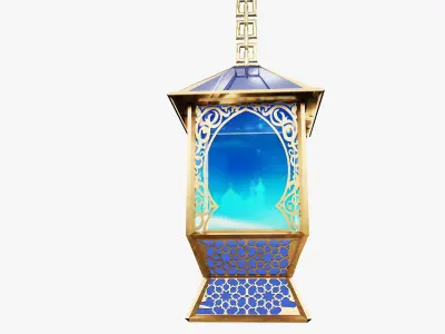 F10a Ramadan lantern fanous 3D model