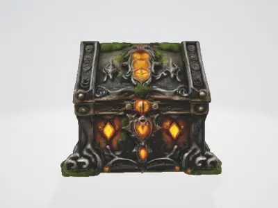 Treasure Chest Game Asset Fantasy RPG Prop for Animations Games 3D model