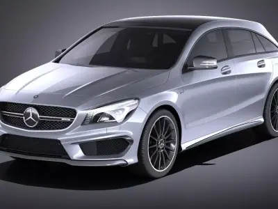 Mercedes-Benz CLA AMG Shooting Brake 2017 VRAY 3D model