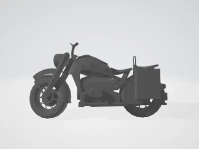 GERMAN WW2 Motor Bike 3D model