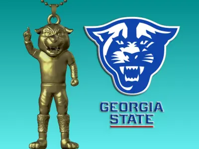 NCAA - Necklaces Georgia State Panthers - Hanging Figurine 3D print model