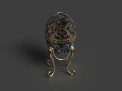 Russian Faberge egg  Low-poly 3D model