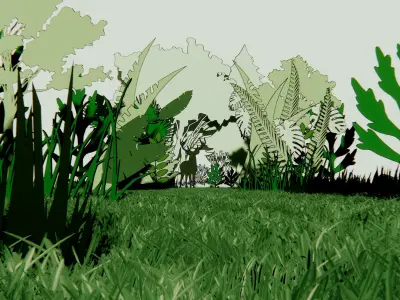 The jungle decoration 3D model