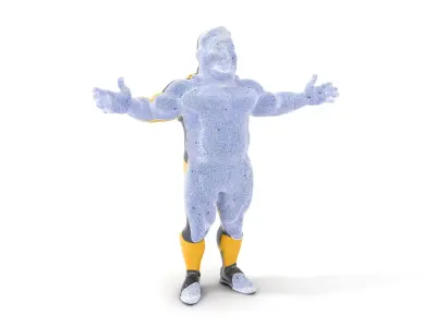 Energetic Racing Hero Rigged and Animated D Character Model Low-poly 3D model