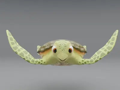 3D Seaturtle Cartoon 3D model