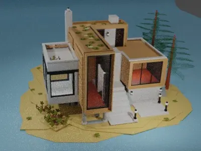 Unleash 3D Home Design with Blender Low-poly 3D model
