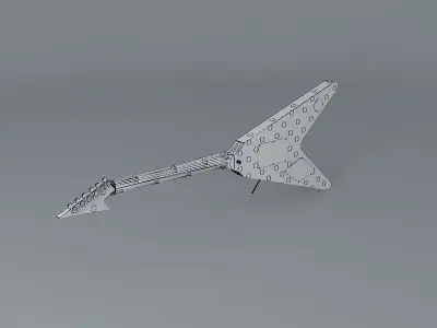 A Jackson Randy Rhoads V guitar Free 3D model