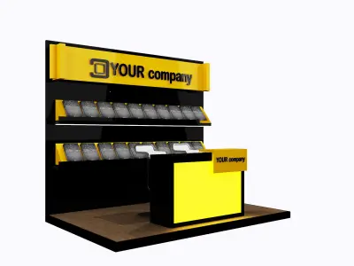  Booth Exhibition Stand a413d 3D model