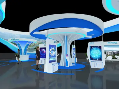 exhibition Low-poly 3D model 13