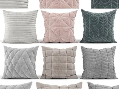 Decorative Pillows v002 3D model
