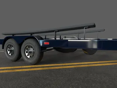 Boat Trailer 3D model