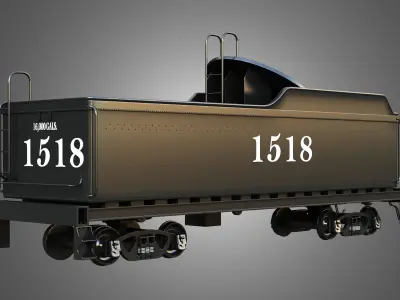Coal Wagon - ICRR 1518 Steam Locomotive 3D model