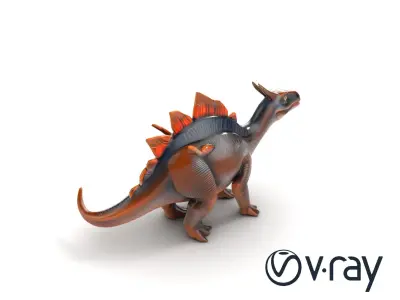 Stylized Parasaurolophus with Glowing Crests model pack Low-poly 3D model