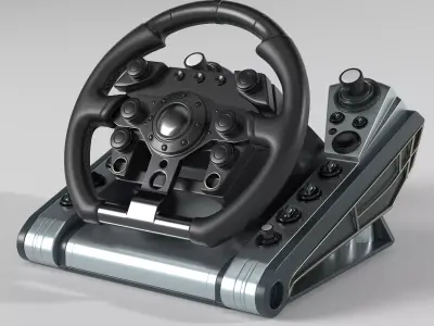 Racing Steering Low-poly 3D model