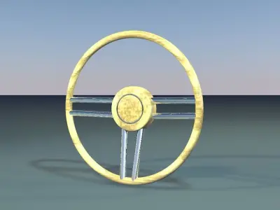 Classic Steering Wheel 3D Model 3D model
